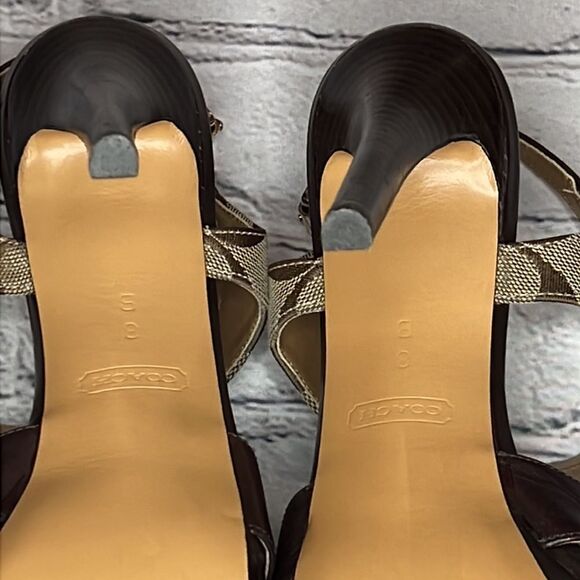 Coach Brown Leather Sandals - Picture 11 of 11